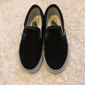 Black vans slip ons